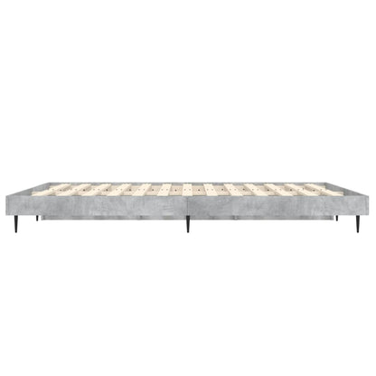 Bed Frame without Mattress Concrete Grey 120x190 cm Small Double
