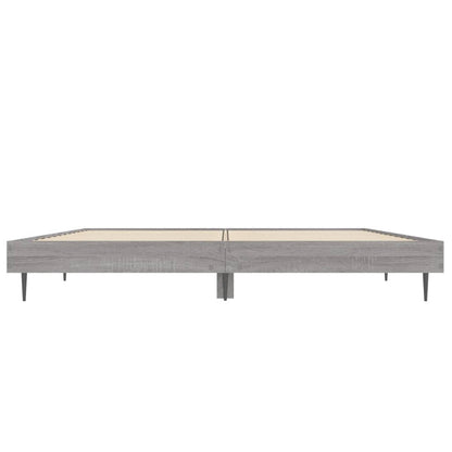 Bed Frame without Mattress Grey Sonoma 120x190 cm Small Double Engineered Wood