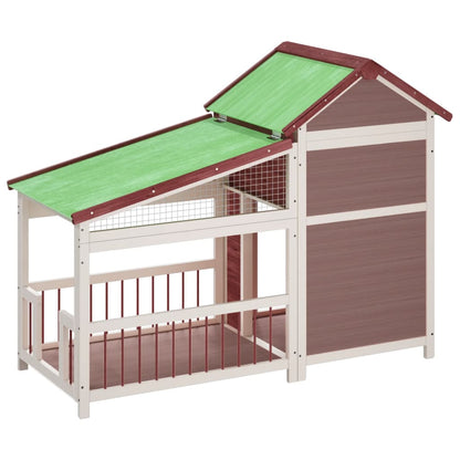 Dog Kennel Mocha 143x60.5x109 cm Solid Wood Pine