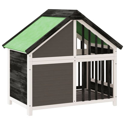Dog Kennel Grey 96x60.5x87 cm Solid Wood Pine