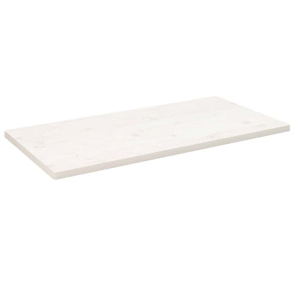 Table Top White 100x60x2.5 cm Solid Wood Pine Rectangular