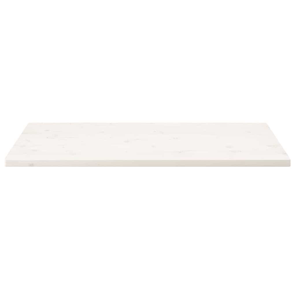 Table Top White 100x60x2.5 cm Solid Wood Pine Rectangular