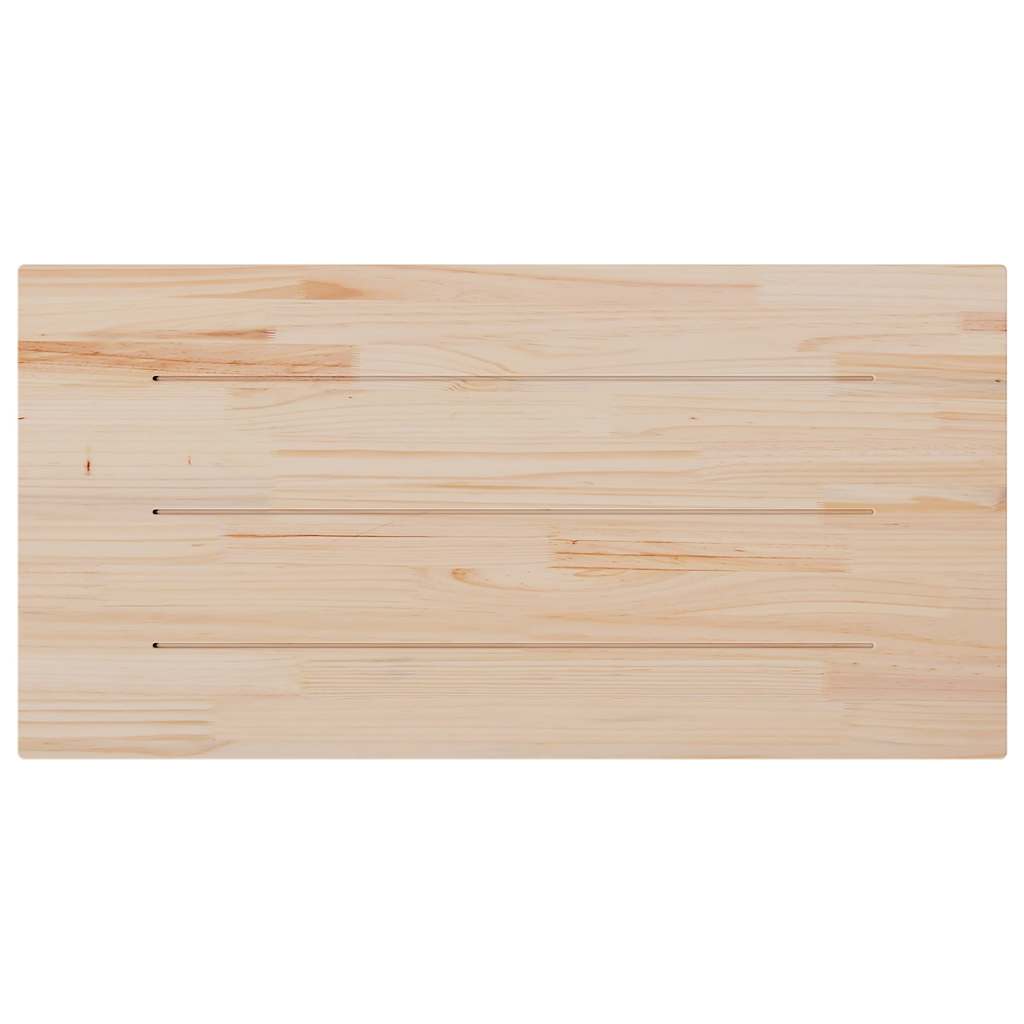 Table Top White 100x60x2.5 cm Solid Wood Pine Rectangular