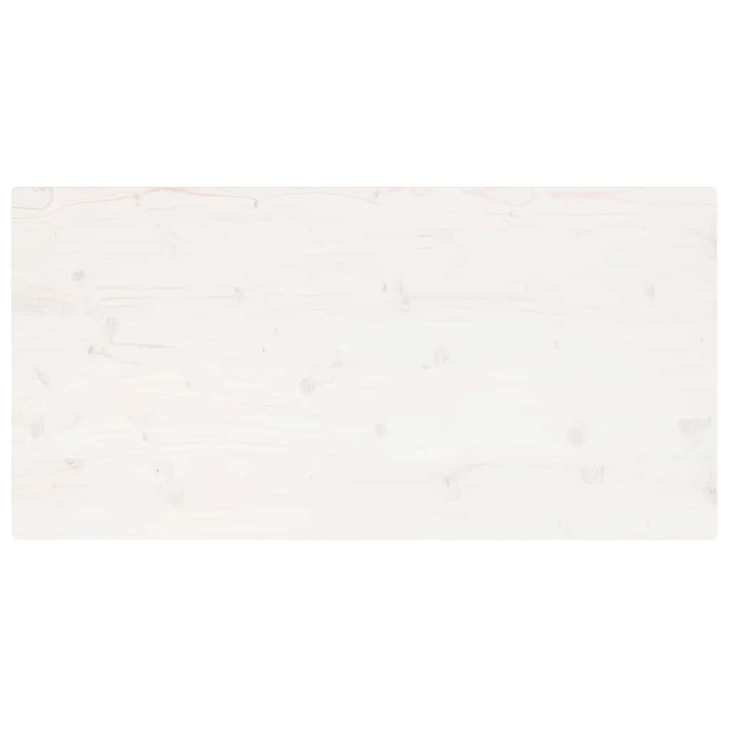 Table Top White 100x60x2.5 cm Solid Wood Pine Rectangular