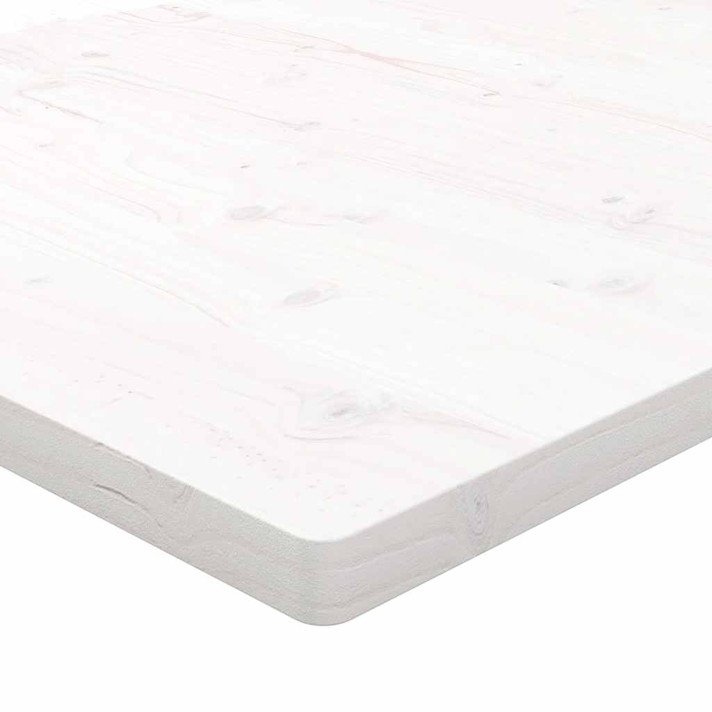 Table Top White 100x60x2.5 cm Solid Wood Pine Rectangular