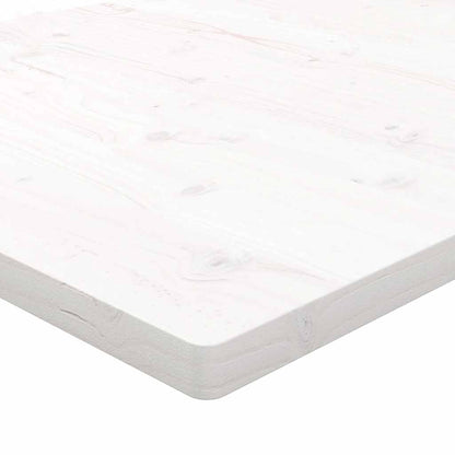 Table Top White 100x60x2.5 cm Solid Wood Pine Rectangular