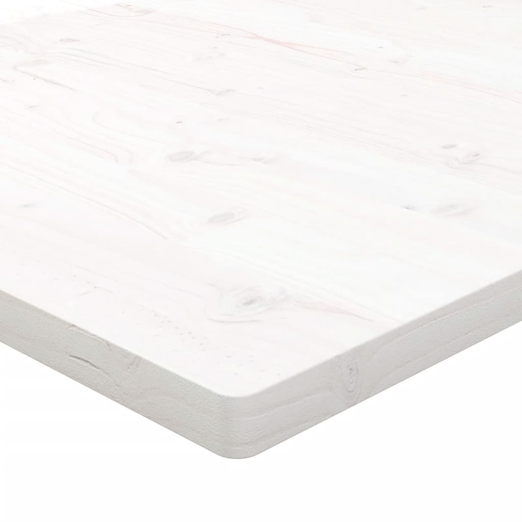 Desk Top White 80x40x2.5 cm Solid Wood Pine