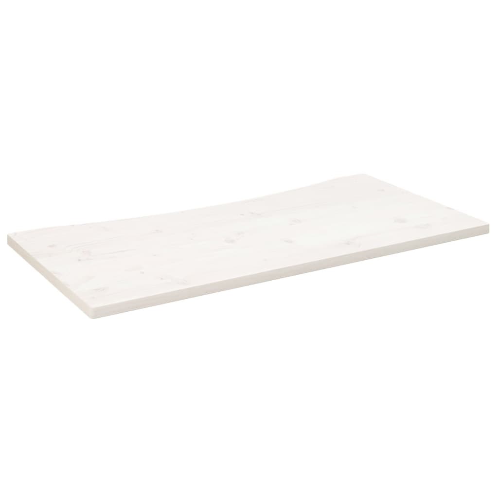 Desk Top White 100x60x2.5 cm Solid Wood Pine