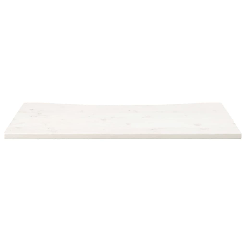 Desk Top White 100x60x2.5 cm Solid Wood Pine
