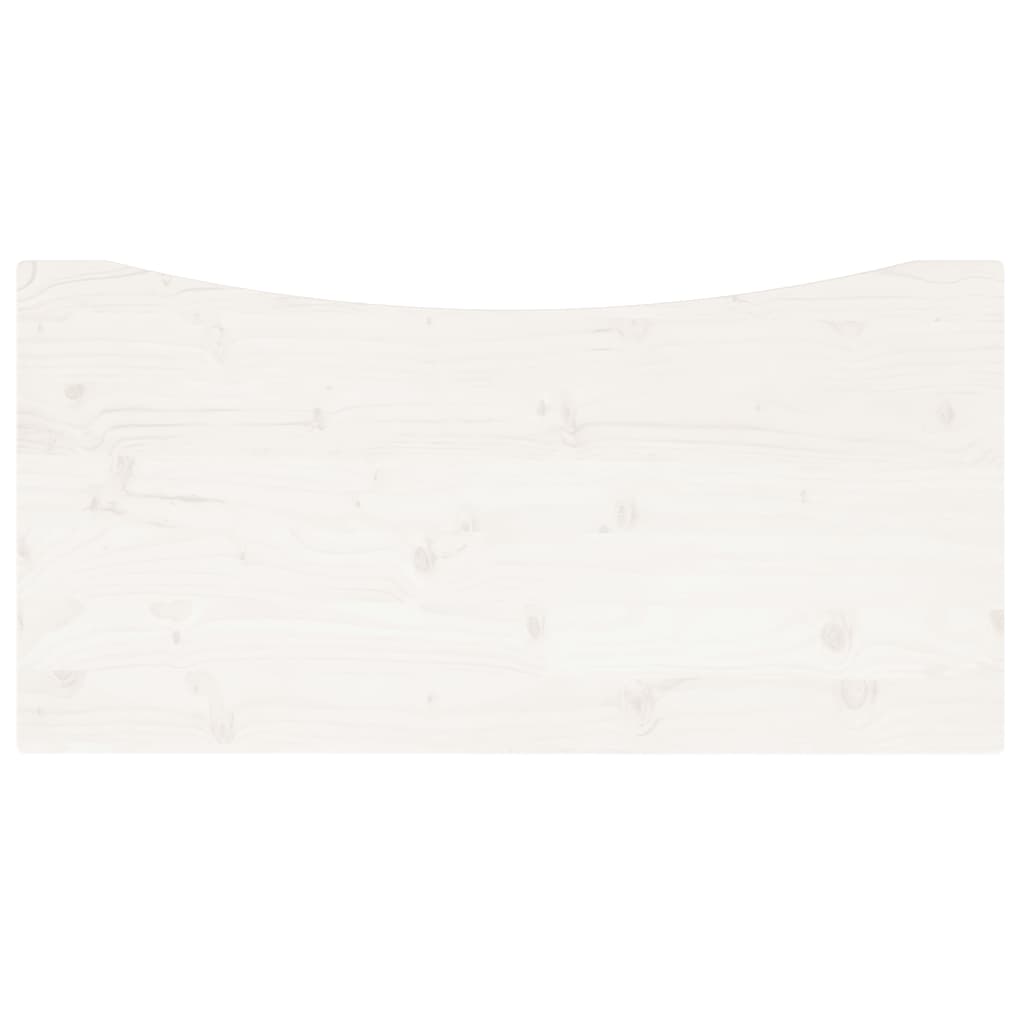Desk Top White 100x60x2.5 cm Solid Wood Pine