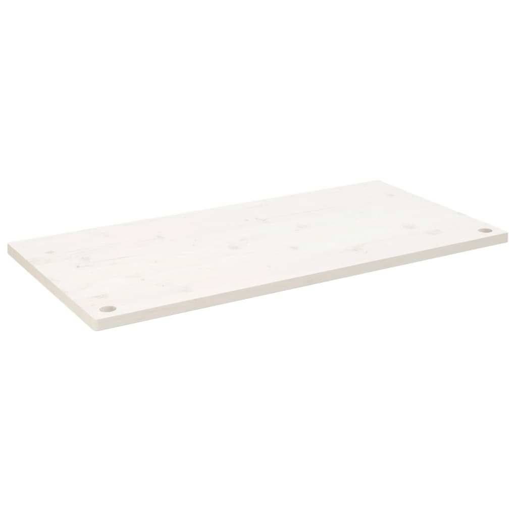 Desk Top White 100x50x2.5 cm Solid Wood Pine
