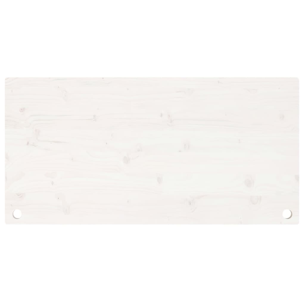 Desk Top White 100x50x2.5 cm Solid Wood Pine