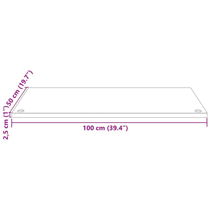 Desk Top White 100x50x2.5 cm Solid Wood Pine