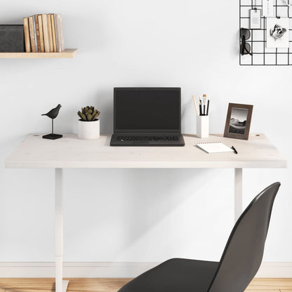 Desk Top White 100x50x2.5 cm Solid Wood Pine
