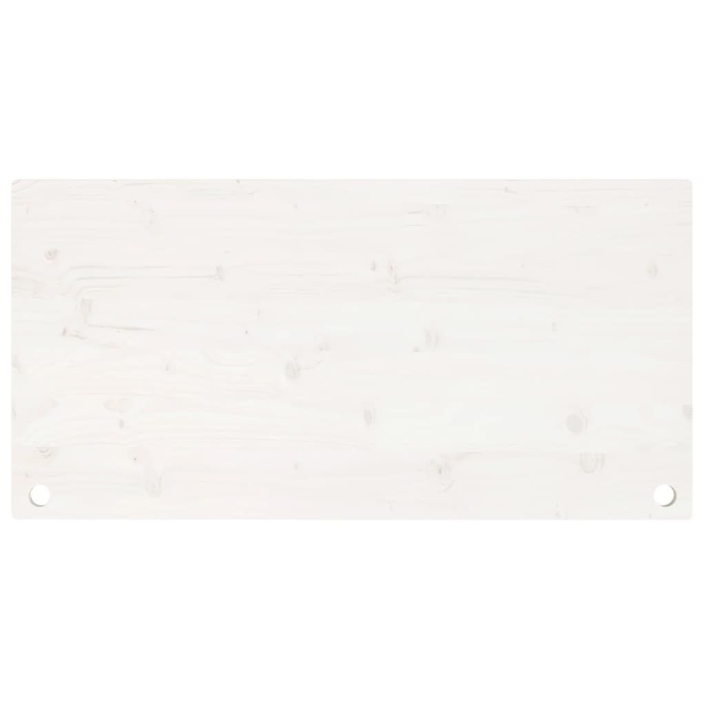 Desk Top White 110x55x2.5 cm Solid Wood Pine