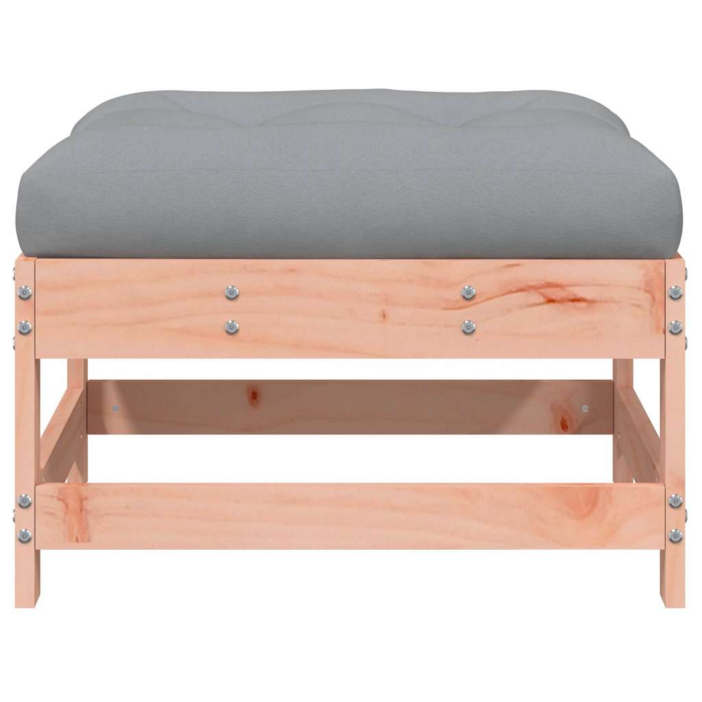 Garden Footstools with Cushions 2pcs Solid Wood Douglas