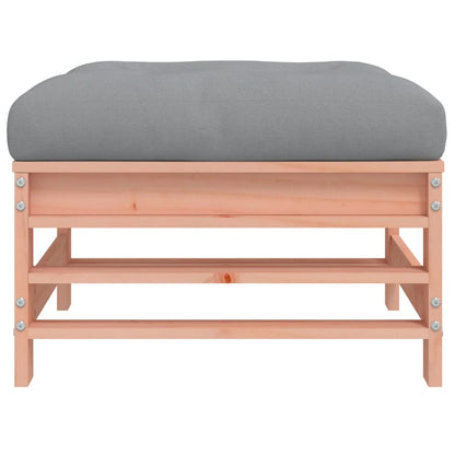 Garden Footstool with Cushion Solid Wood Douglas