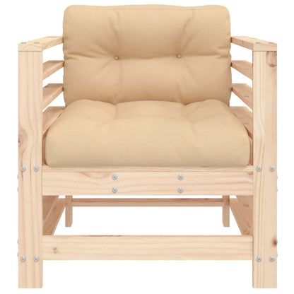Garden Chairs with Cushions 2 pcs Solid Wood Pine