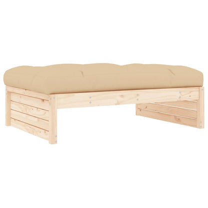 Garden Footstool 120x80 cm Solid Wood Pine