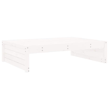 Garden Footstool White 120x80 cm Solid Wood Pine