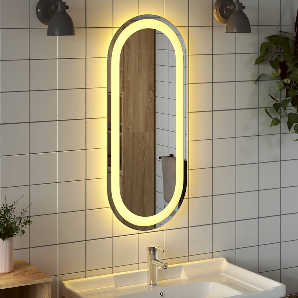 LED Bathroom Mirror 70x30 cm Oval