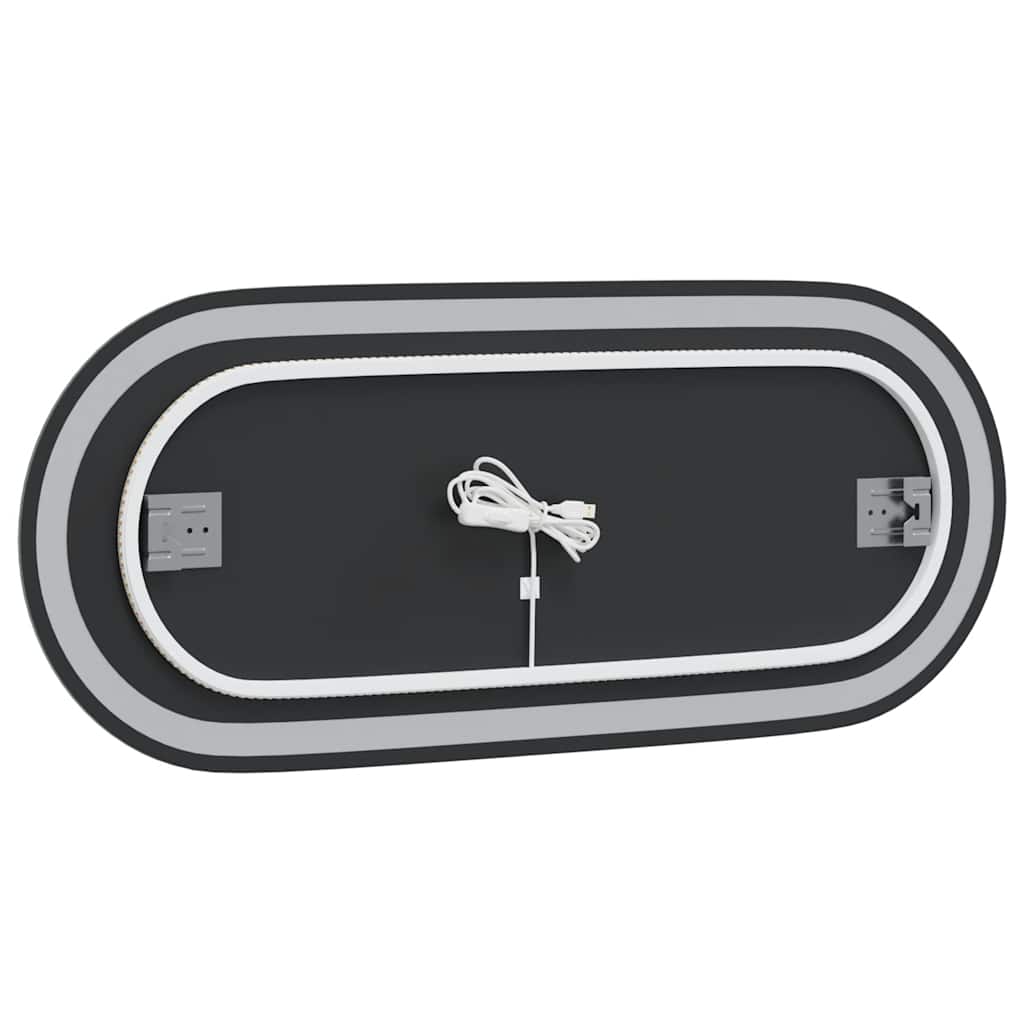 LED Bathroom Mirror 90x40 cm Oval