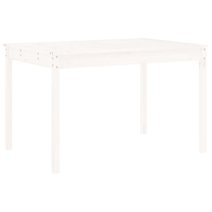 5 Piece Garden Dining Set White Solid Wood Pine