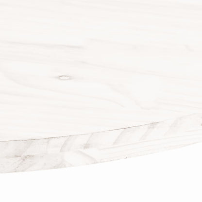 Table Top White 100x50x2.5 cm Solid Wood Pine Oval