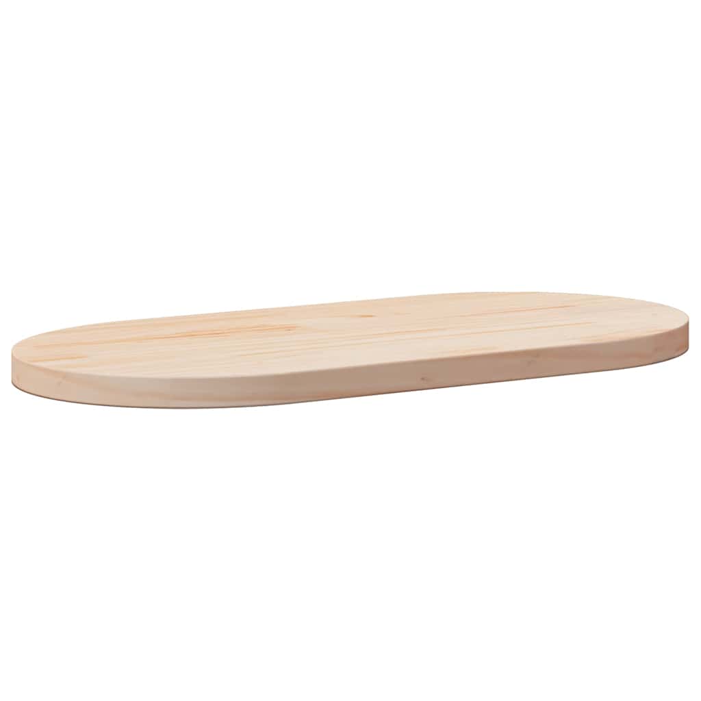 Table Top 90x45x2.5 cm Solid Wood Pine Oval