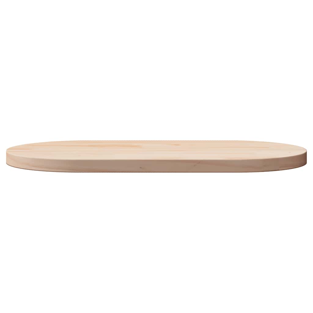 Table Top 90x45x2.5 cm Solid Wood Pine Oval