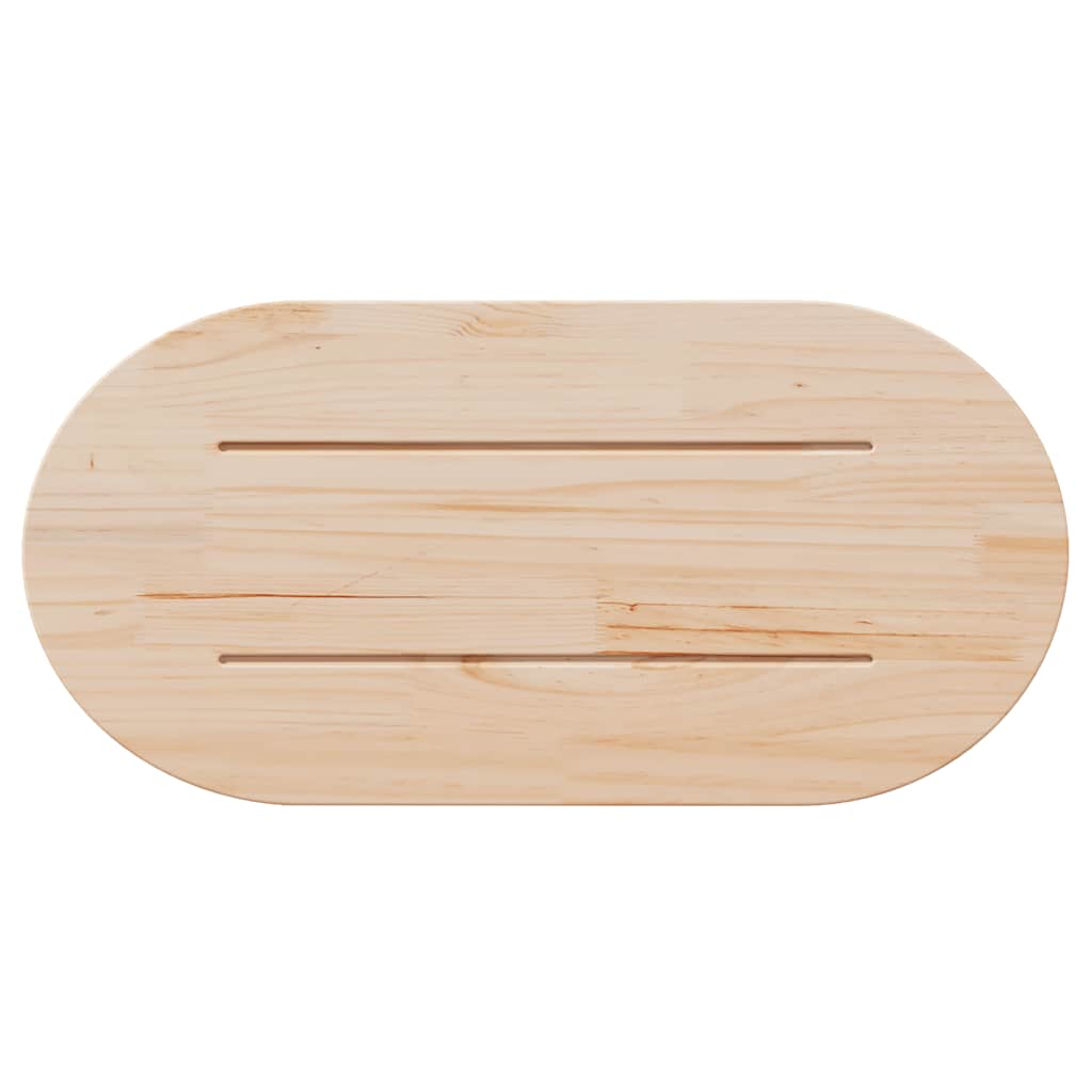 Table Top 90x45x2.5 cm Solid Wood Pine Oval