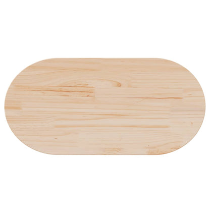 Table Top 90x45x2.5 cm Solid Wood Pine Oval