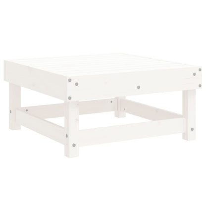 3 Piece Garden Lounge Set White Solid Wood Pine