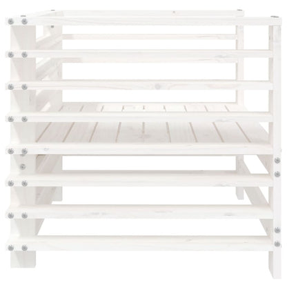 Garden Chairs 2 pcs White Solid Wood Pine
