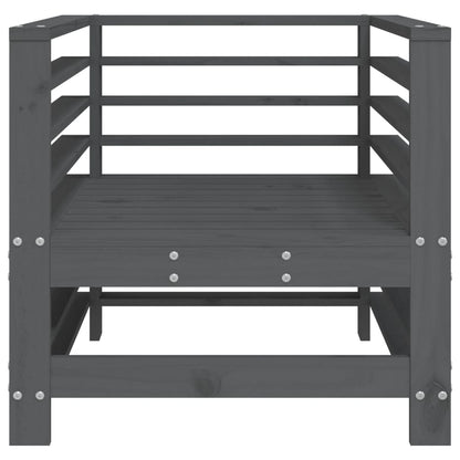 Garden Chairs 2 pcs Grey Solid Wood Pine