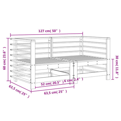Garden Corner Sofas 2 pcs Solid Wood Douglas