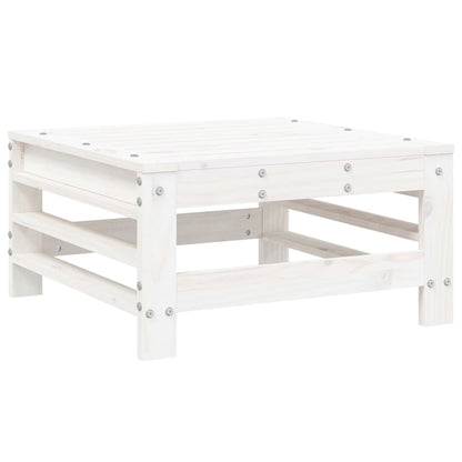 3 Piece Garden Lounge Set White Solid Wood Pine