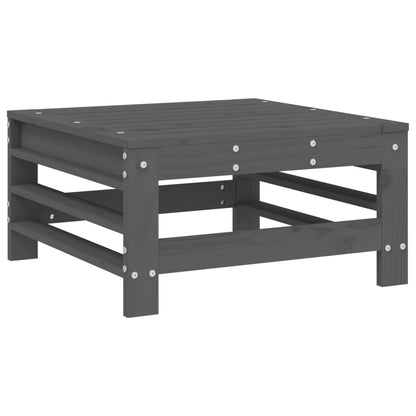 3 Piece Garden Lounge Set Grey Solid Wood Pine