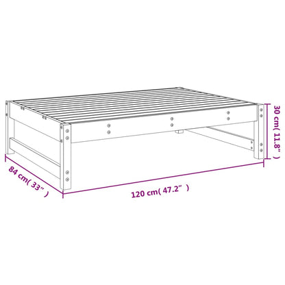 Garden Footstool Grey 120x80 cm Solid Wood Pine