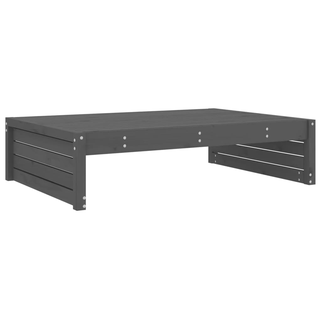 Garden Footstool Grey 120x80 cm Solid Wood Pine