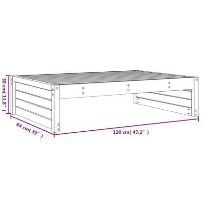 Garden Footstool Grey 120x80 cm Solid Wood Pine
