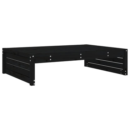 Garden Footstool Black 120x80 cm Solid Wood Pine