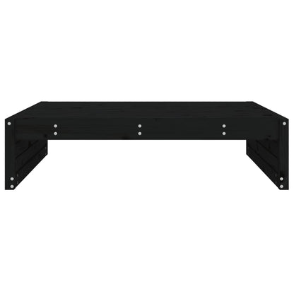 Garden Footstool Black 120x80 cm Solid Wood Pine