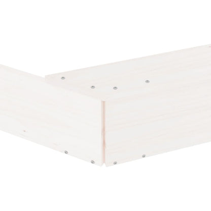 Sandbox with Seats White Octagon Solid Wood Pine