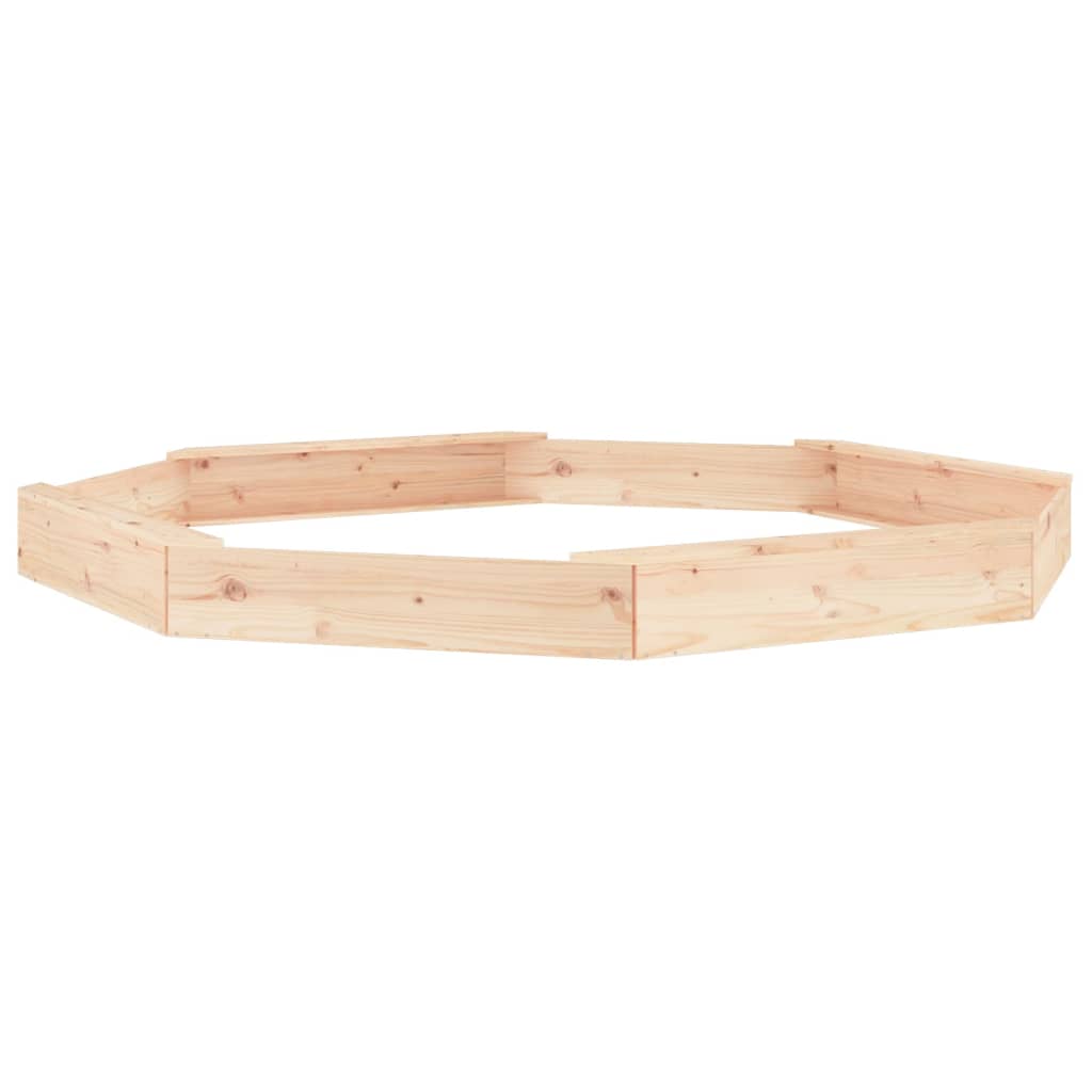 Sandbox with Seats Octagon Solid Wood Pine