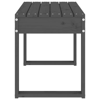Garden Bench Grey 80x38x45 cm Solid Wood Pine