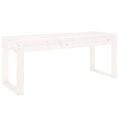 Garden Bench White 110x38x45 cm Solid Wood Pine