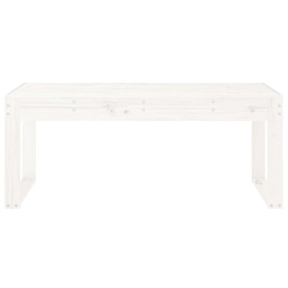 Garden Bench White 110x38x45 cm Solid Wood Pine