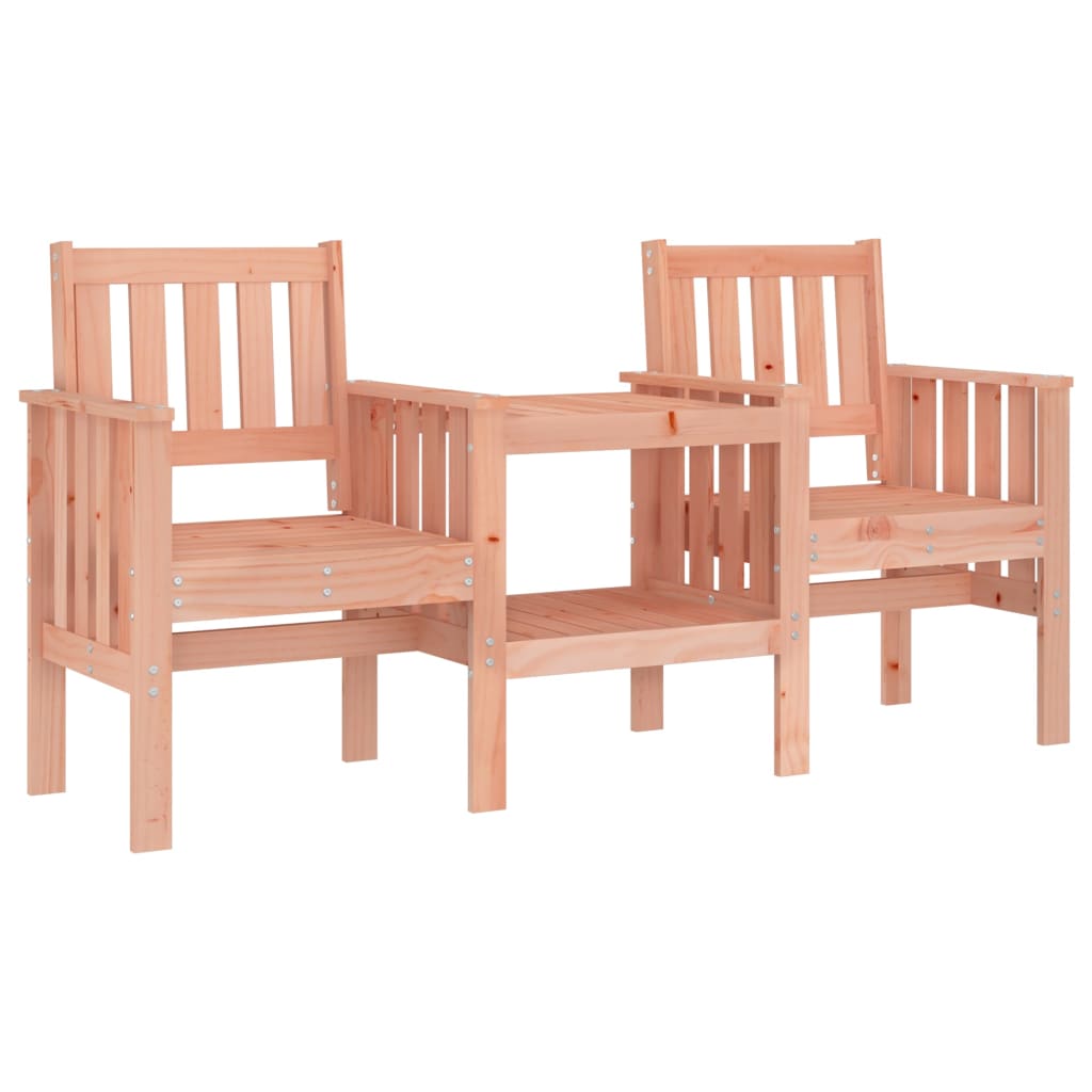 Garden Bench with Table 2-Seater Solid Wood Douglas