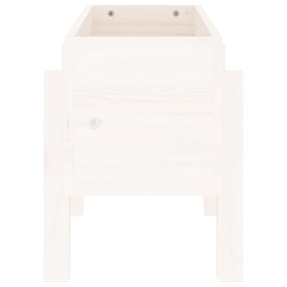 Garden Planter White 62x30x38 cm Solid Wood Pine